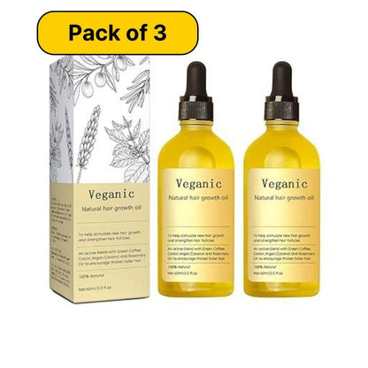 Vegan Natural Hair Growth Oil (Pack of 3)